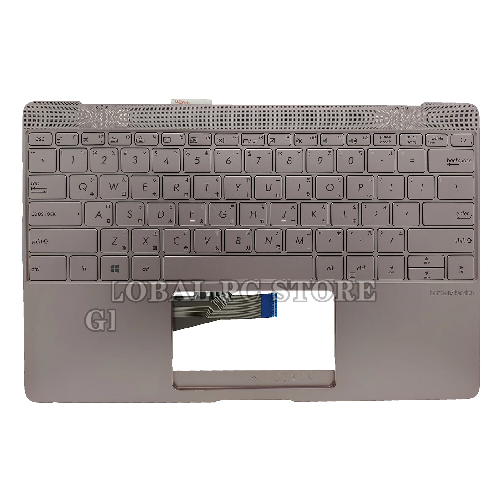 

KEFU UX390U For ASUS Laptop Keyboard ZenBook 3 UX390 UX390UA UX390UAK Keyboard Palmrest C Shell Assembly