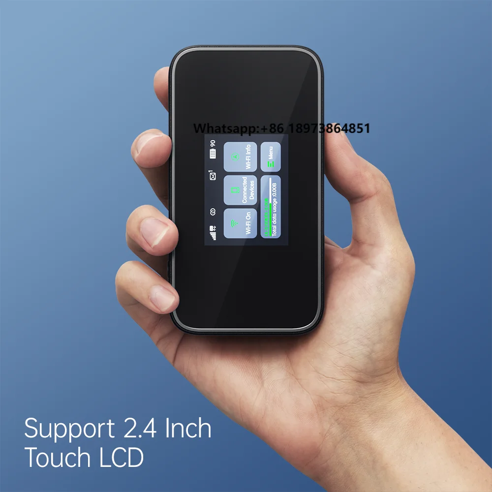 

Wifi6 5G Mifis Ax1800Mbps 5000Mah Portable 5G Wifi Router 5G Support Nr Sub-6Ghz With Sim Card Slot
