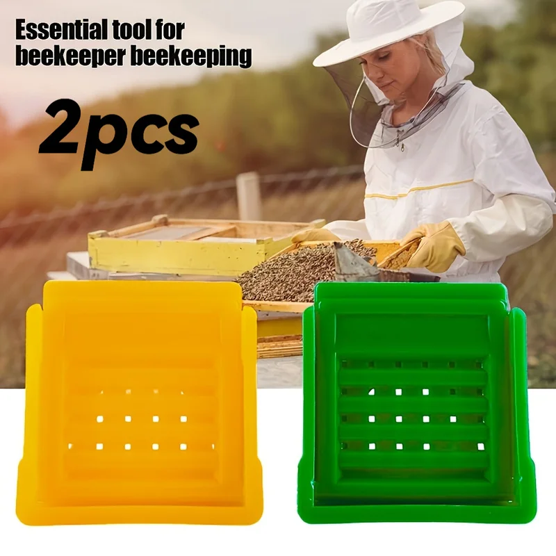 2pcs plastic bee hive entrance(2A green one+3yellow) Beehive ventilation anti-escape panel Universal Beekeeping Accessories