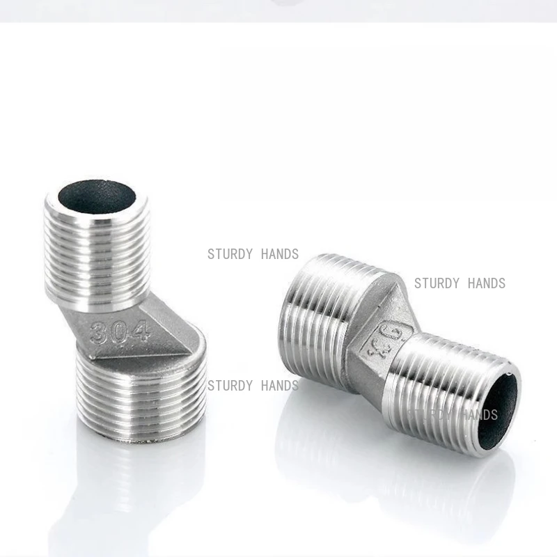 2pcs Shower faucet accessories 304 stainless steel pipe joint Thickened variable diameter curved foot joint Household Hardware