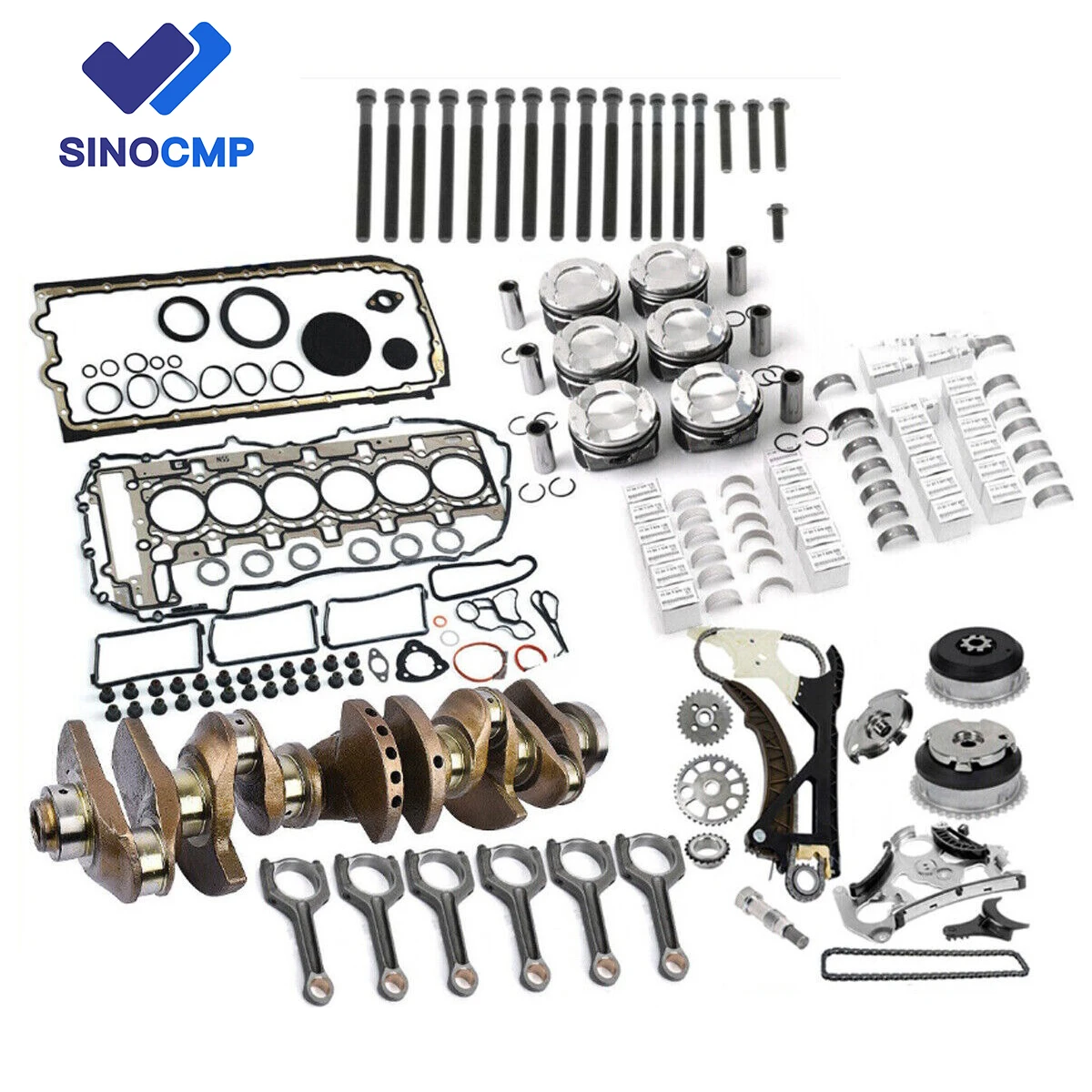 

N55 Engine Rebuild Kit - Crankshaft & Con Rods & Timing Kit For BMW N55B30 3.0L 11258619196 11257645958 7580483 2163665