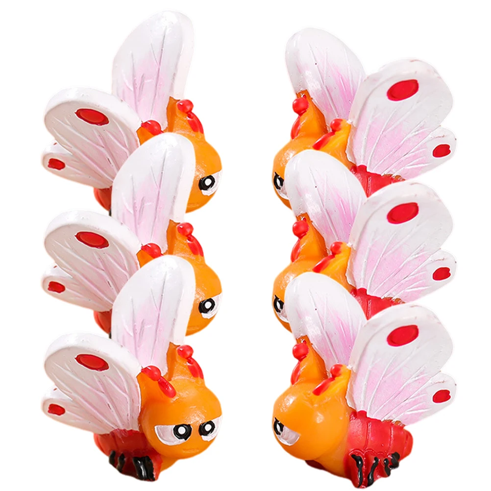 

6pcs Creative Butterfly Miniature Garden Ornament Resin Desktop Decor Moss Butterflies Small Statues For Bonsai Micro Landscape