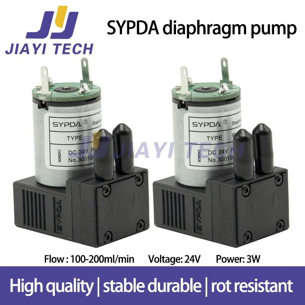 2Pcs For Sypda 3w Diaphragm Pump DC 24V MV-SD2300 100-200ml/min Ink Pump for Printer Diaphragm Pump