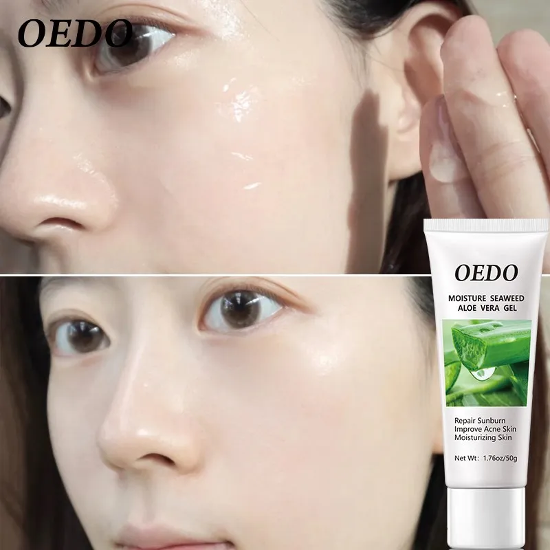 Seaweed Aloe Vera Gel Hydrating Whitening Day Creams Acne Anti Aging Wrinkle Collagen Whitening Facial Cream Brighten Skin Care