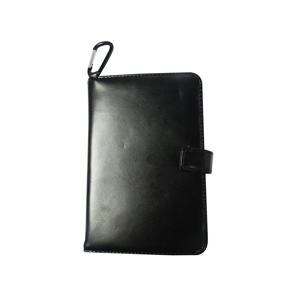 Golf Scorecard Holder Set Black with Divot Tool Ball Marker Tees Pencil Carabiner and Portable Storage Bag