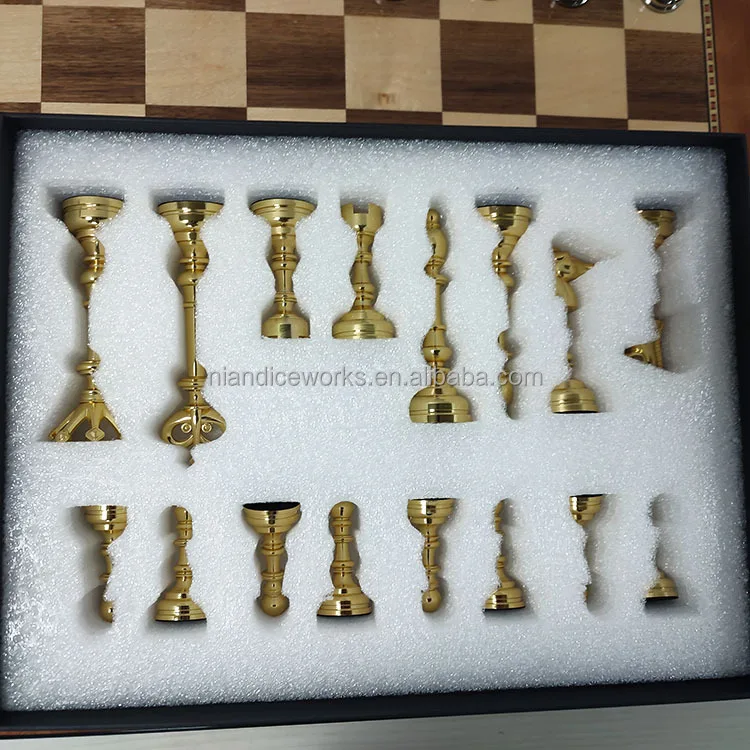 قطع شطرنج خشبية ومعدنية فاخرة عالية الجودة للبيع ألعاب الشطرنج شطرنج معدني على الإنترنت #2