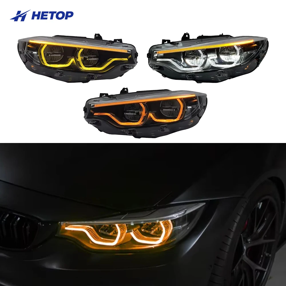 

Hetop V2 Ikon Yellow White Amber DRL Ikon Style LED Headlight for BMW F32 F33 F36 F80 F82 M3 M4 Lci Front Lights Headlights Lamp