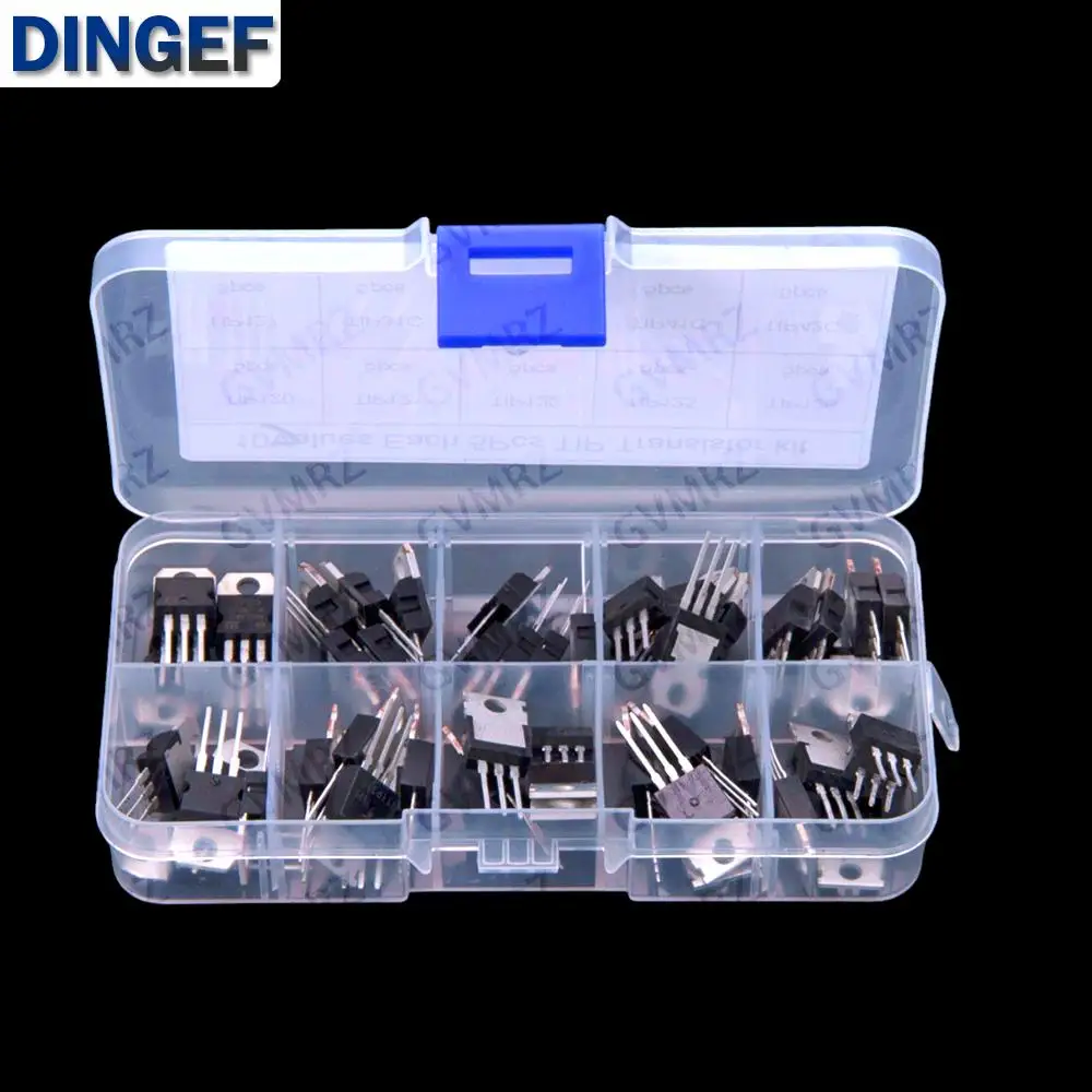 10Values TIP126 TIP127 TIP31C TIP32C TIP120 TIP121 ​​Each 5PCS Transistors TIP122 TIP125 TIP41C TIP42C To-220