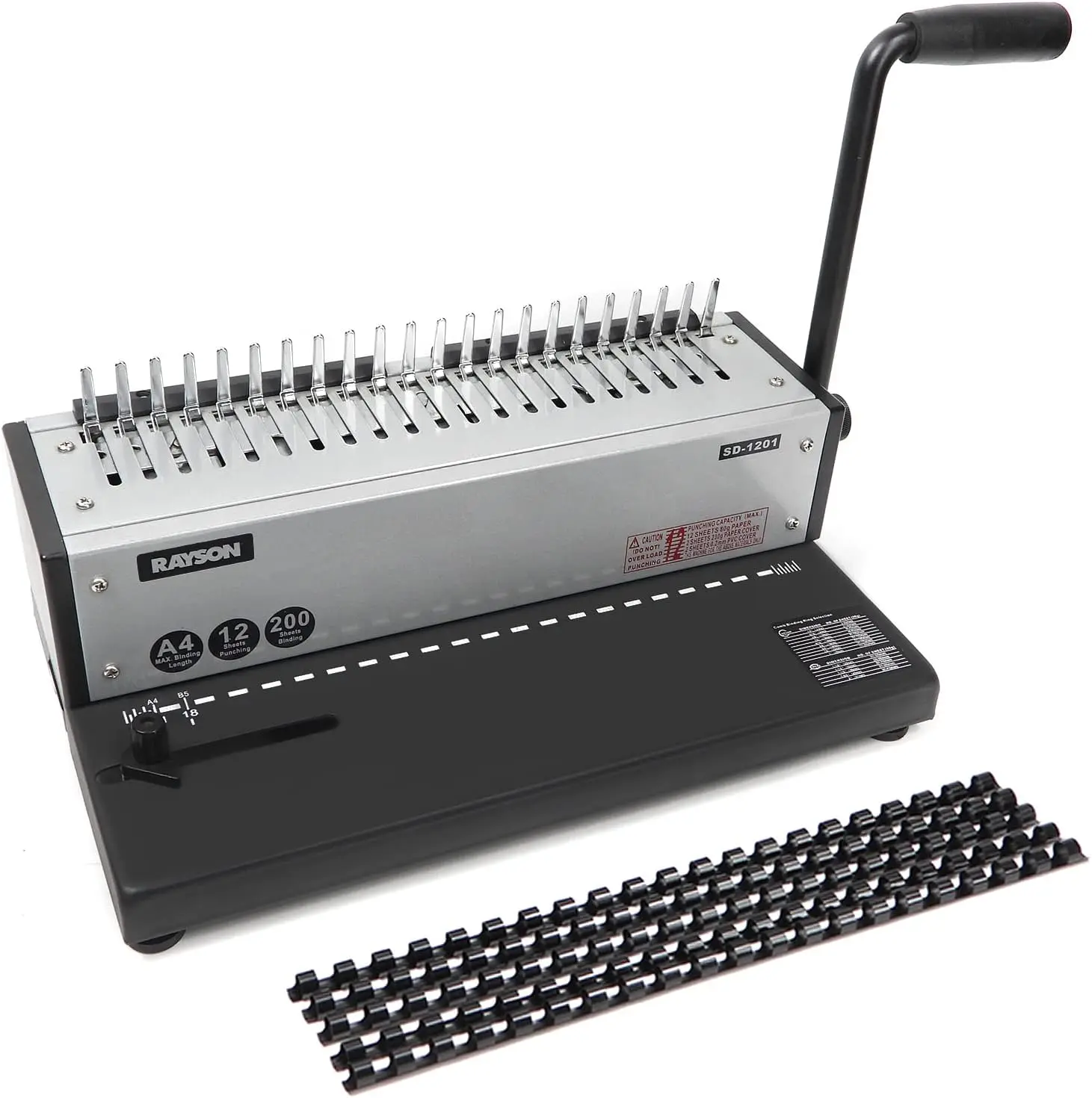 21 Hole Comb Binder 12 Sheet Punch 200 Sheet Capacity Manual comb binding machine starter comb set 3 6 mm margin adjustment dura