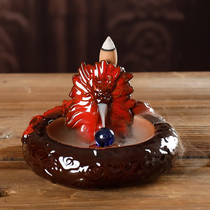 2 In 1 Dragon Ashtray Backflow Incense +Free Gift 20 Incese Cones