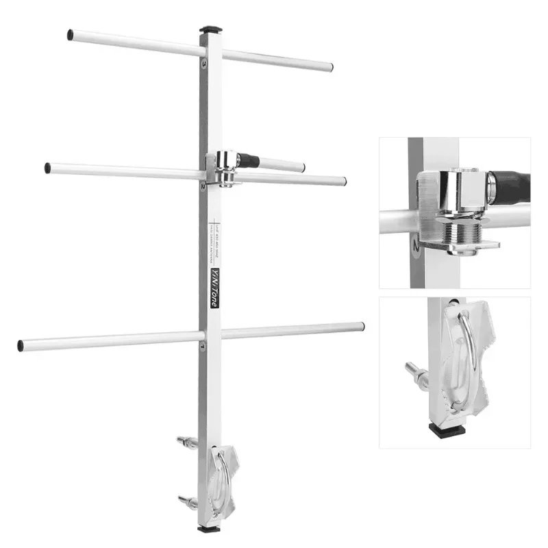 เสาอากาศ Yagi UHF430-450MHz High Gain 7DBd SO239 Connector Yagi Gamma เสาอากาศสําหรับ TYT MD398 Baofeng BF-888S UHF walkie talkie