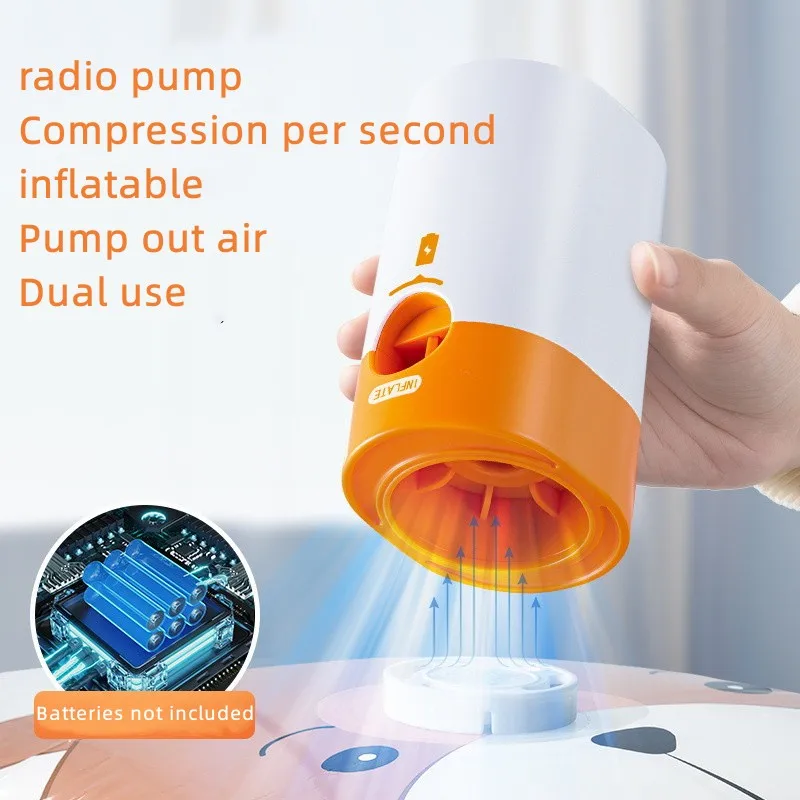 Vacuum compression bag air pump two-in-one micro dry battery air pump wireless air compressor camping inflatable deflation pump