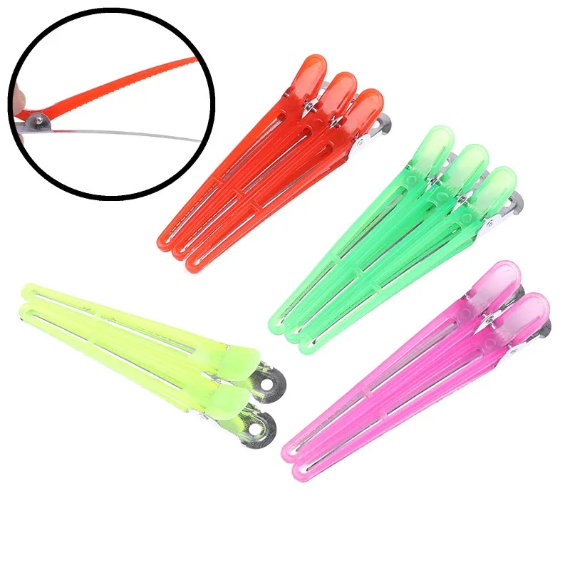 10pcs Professional Matte Sectioning Clips Crocodile Hairdressing Hair Style Clip Clamps Hairdressing Salon Styling Tools