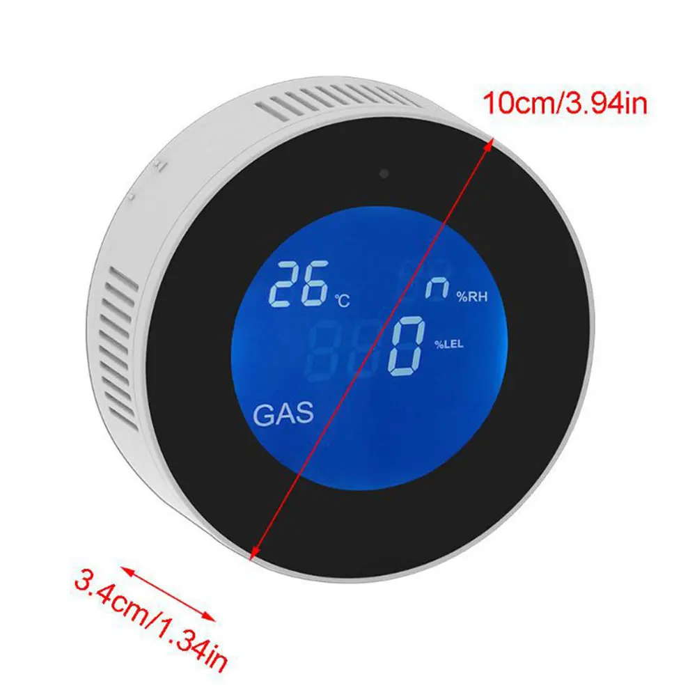 Detector de fugas de Gas inalámbrico con pantalla LCD, alarma de Gas Natural, Sensor de Gas Combustible, dispositivo de seguridad para el hogar de alta sensibilidad