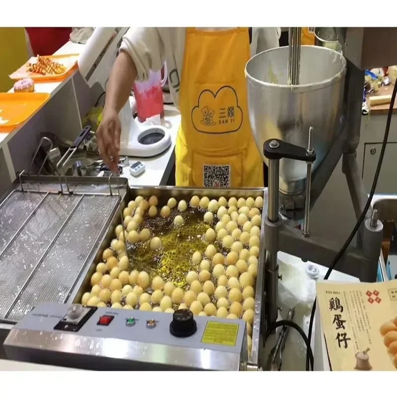 Hand cranked donut machine, deep fryer, Poti cake ball, Franky commercial baking food machinery