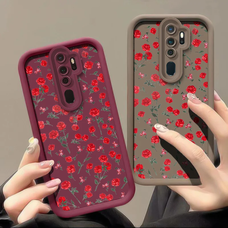 Soft TPU Silicon Phone Case For OPPO Realme 15 Pro 11 4G 5G 9 8 8i 7 7i 6i 5i 5 14 13 Pro Plus 12 Lite Rose Flower Pattern Cover