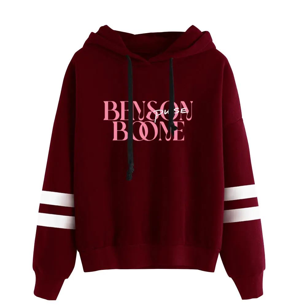 Benson Boone BB Logo كنزة قطيفة للجنسين مقنعين البلوز أزياء رياضية