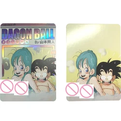 Sexy Anime Girl Nude Collection Card Bulma Fat Buttocks Ample Breasts Naked Card Refractive Color Flash Gifts 63*88mm