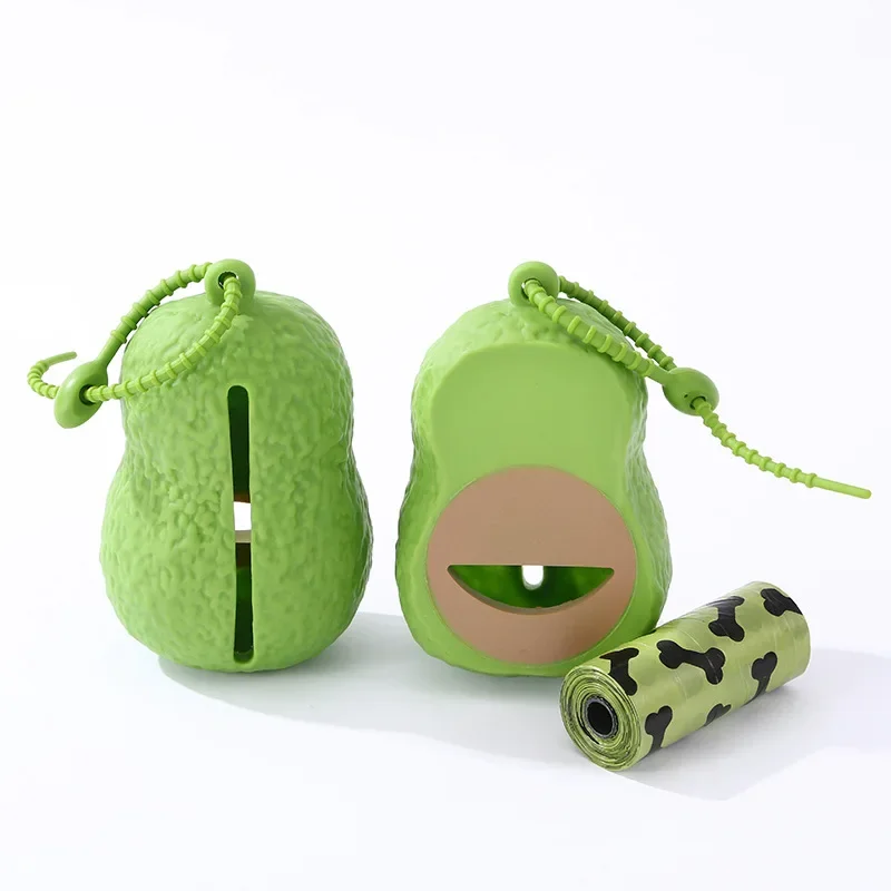 New Cute Fashion Cartoon Avocado Fruit Dog Toilet Garbage Bag Dispenser Pets Walking Their Dogs Outdoors Pet Supplies Accesories