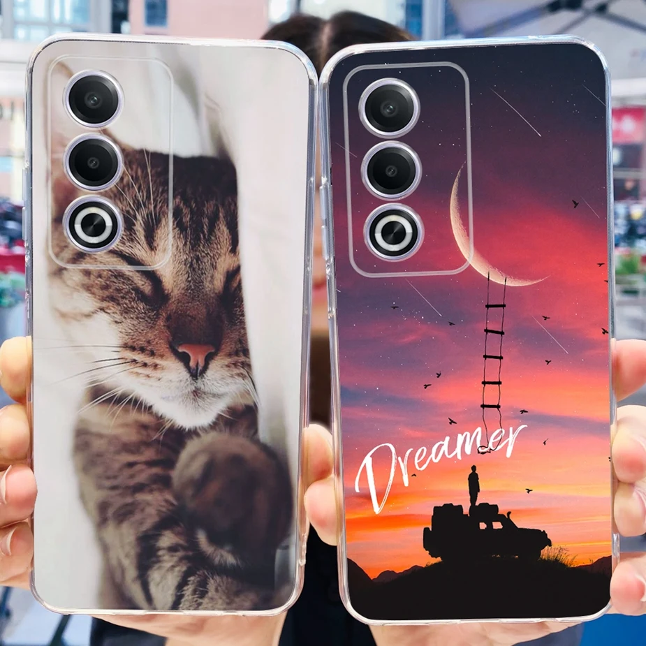 For Oppo A80 5G Case CPH2639 Cute Cat Butterfly Painted Cover Soft Slim Phone Case For Oppo A3 Pro A3Pro OppoA80 5G Fundas Coque