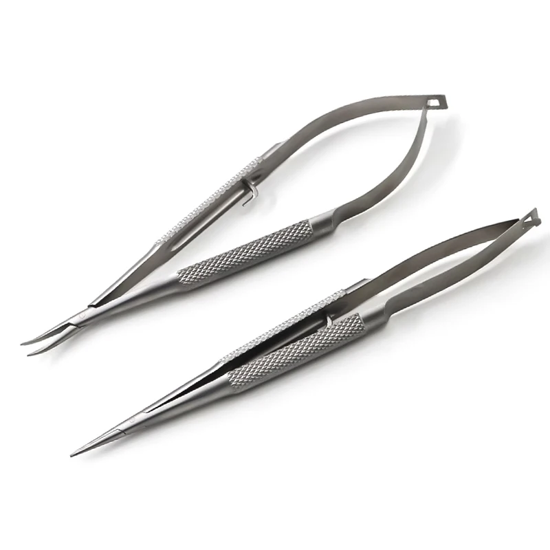 Abrazadera de aguja de bloqueo, 12/14/16/18cm, instrumento microscópico oftálmico, tipo rotulador, soporte de aguja quirúrgica autoblocante de curva recta