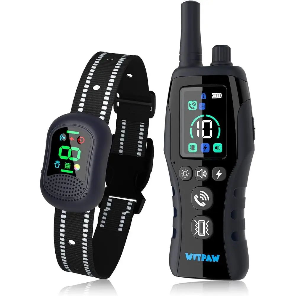 

﻿Dog Shock Collar, 4900T Dog Training Collar with Call unction & LED Light, IP67 Waterproo Rechargeable E-Collar or Dogs 10-120I