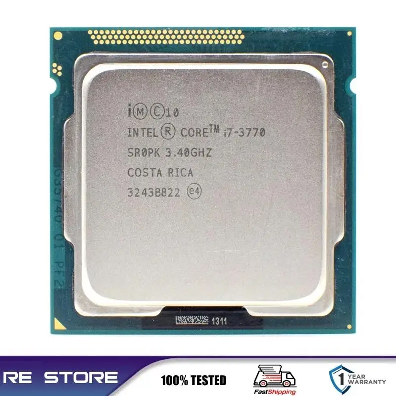 To Intel Core i7 3770 3.4GHz LGA 1155 SR0PK CPU Processor