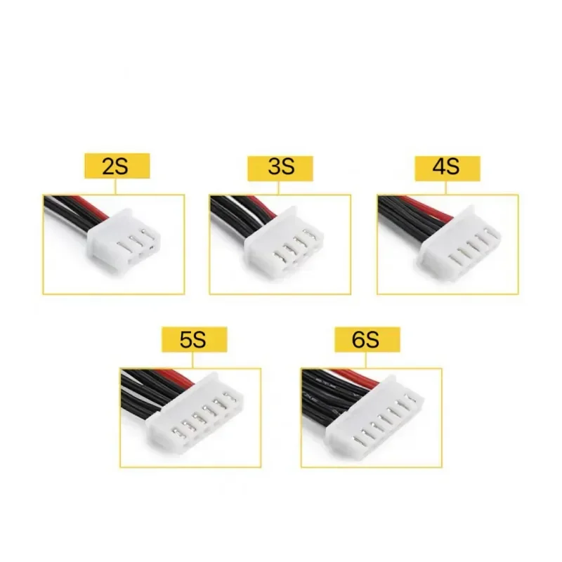 XH2.54 Lipo Battery Balance Charger Cable 1S/2S/3S/4S/5S/6S/8S For B6 Connector Plug Balanced Charging Line RC Model 22AWG 30CM