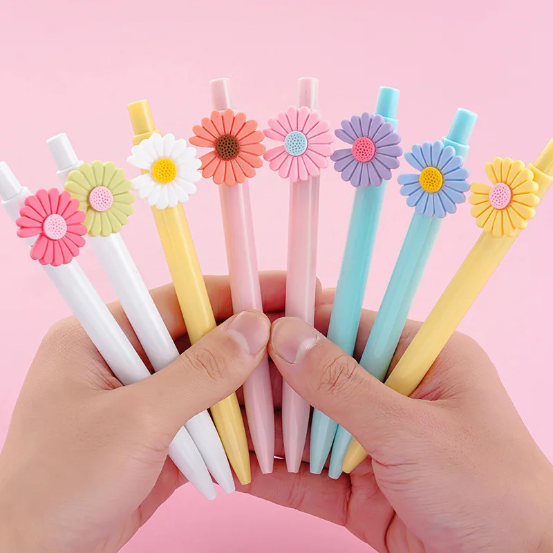 Fresh Daisy Gel Pens Set Creative Student Writing Implement School Office Signature Pen Learning Stationery Wholesale