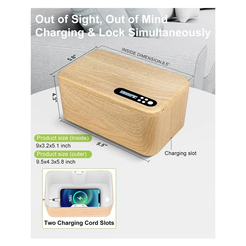 

RMWIN-Phone Lock Box With Timer Unplug From Phones,Video Games For Better Habits Phone Locker Time Locking Container