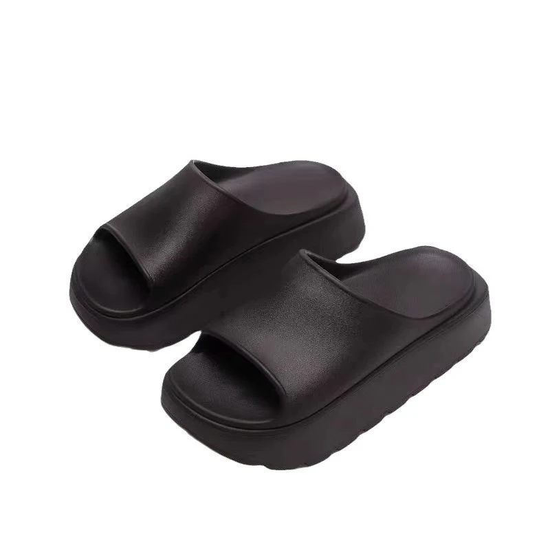 Zapatillas de suela gruesa de Eva para mujer, chanclas de plataforma gruesa para interiores, chanclas de baño antideslizantes ligeras para playa, Verano