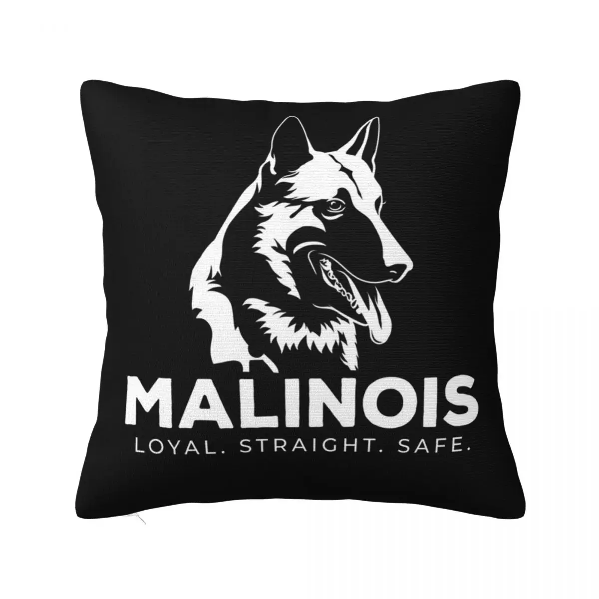 K9 Unit Belgian Malinois Loyal Straight Safe Dog Square Pillowcase Pillow Cover Cushion Zip Decorative Throw Pillow for Home Car