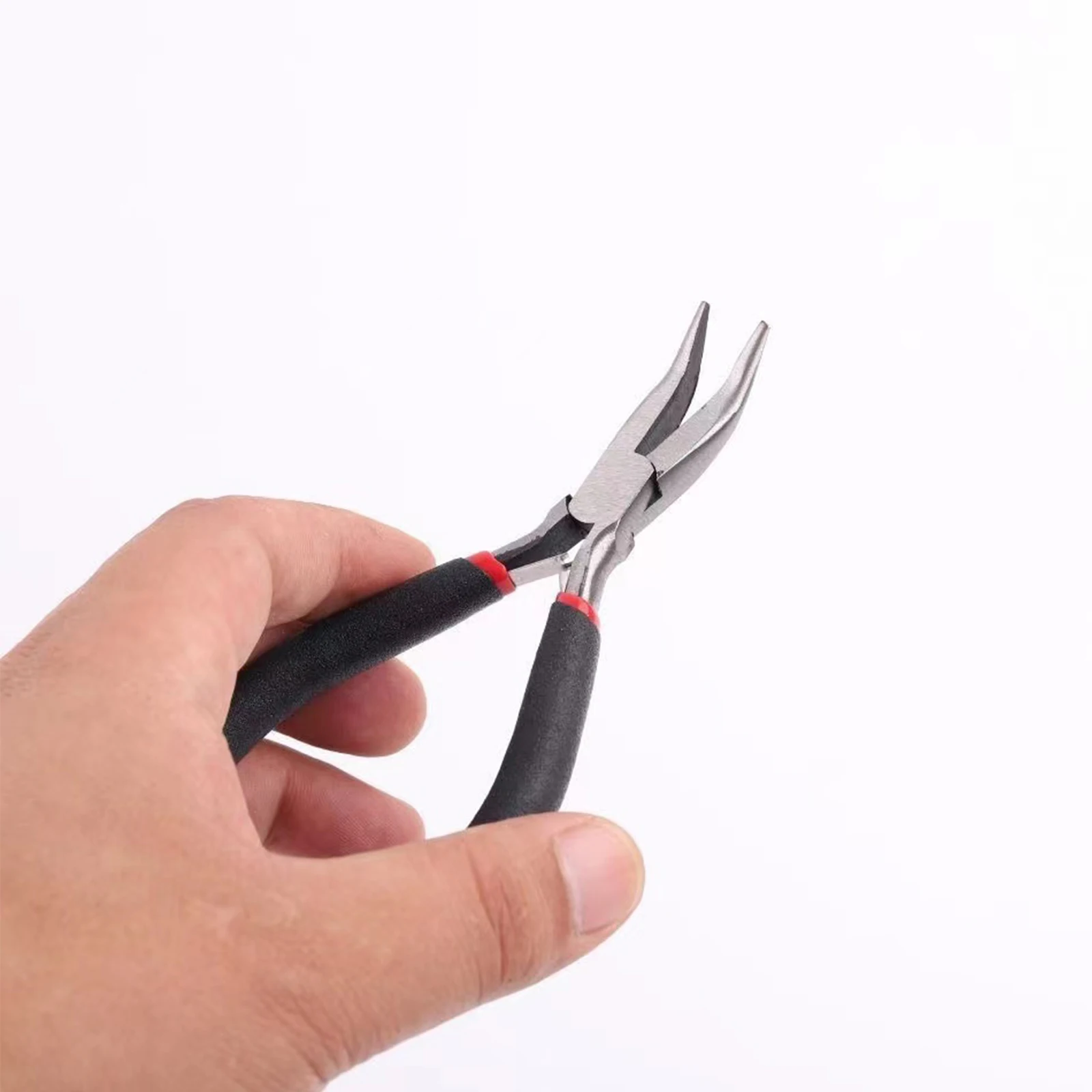 

Mini Bent Nose Pliers Smooth Jaws Small Jewelry Tools Chain Nose Pliers Precision Fine Pliers Beading Tool Craft