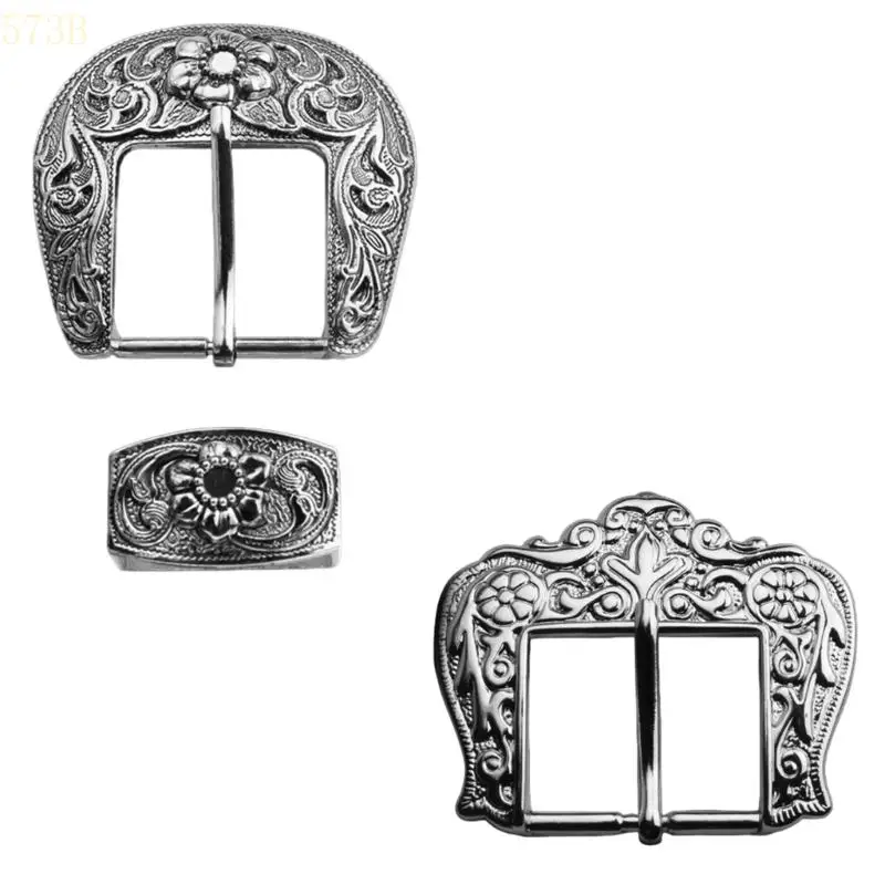 

573B Cowboy Belt Buckle for Men Fashion Metal Engravings Replacement Belt Buckle