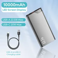 KUULAA 10000mAh Power Bank 22.5W Portable Charger PowerBank Fast Charging External Battery For iPhone 16 Pro Max Huawei Xiaomi