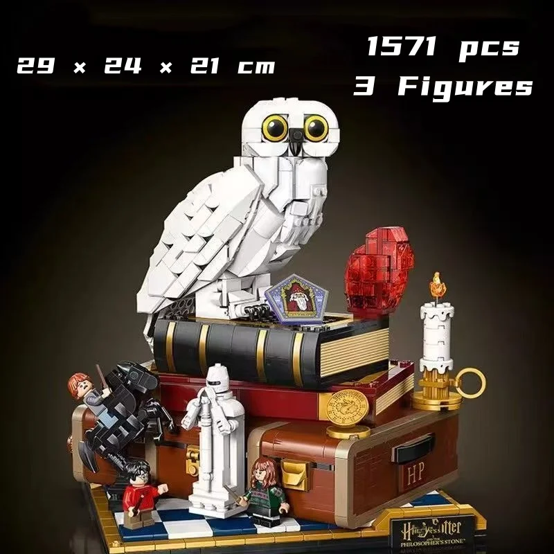 2026 76466 Moc Disney Sorcerer Stone Bricks Building Blocks Compatible 1571pcs Magical Owl Model Birthday Gifts for Teenage Toys