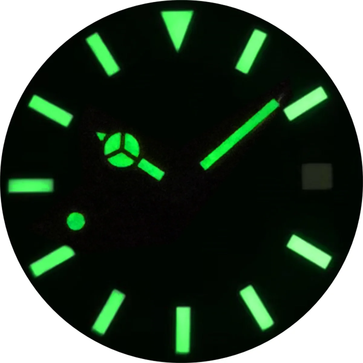 Quartz dial 29mm black and white dial with Rhonda 515 quartz movement C3 Green luminous