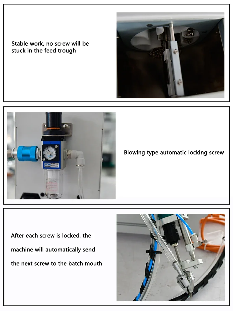 

Handheld Automatic Locking Screw Driver Machine 220V Blowing Type Fast Automatic Feeding Tightening Core Motor Fastening Machine