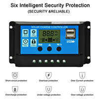 Solar Panel System 18V 20W Solar Panel 30A Charge Controller with Dual USB Car Solar Inverter Kit Complete Power Generation