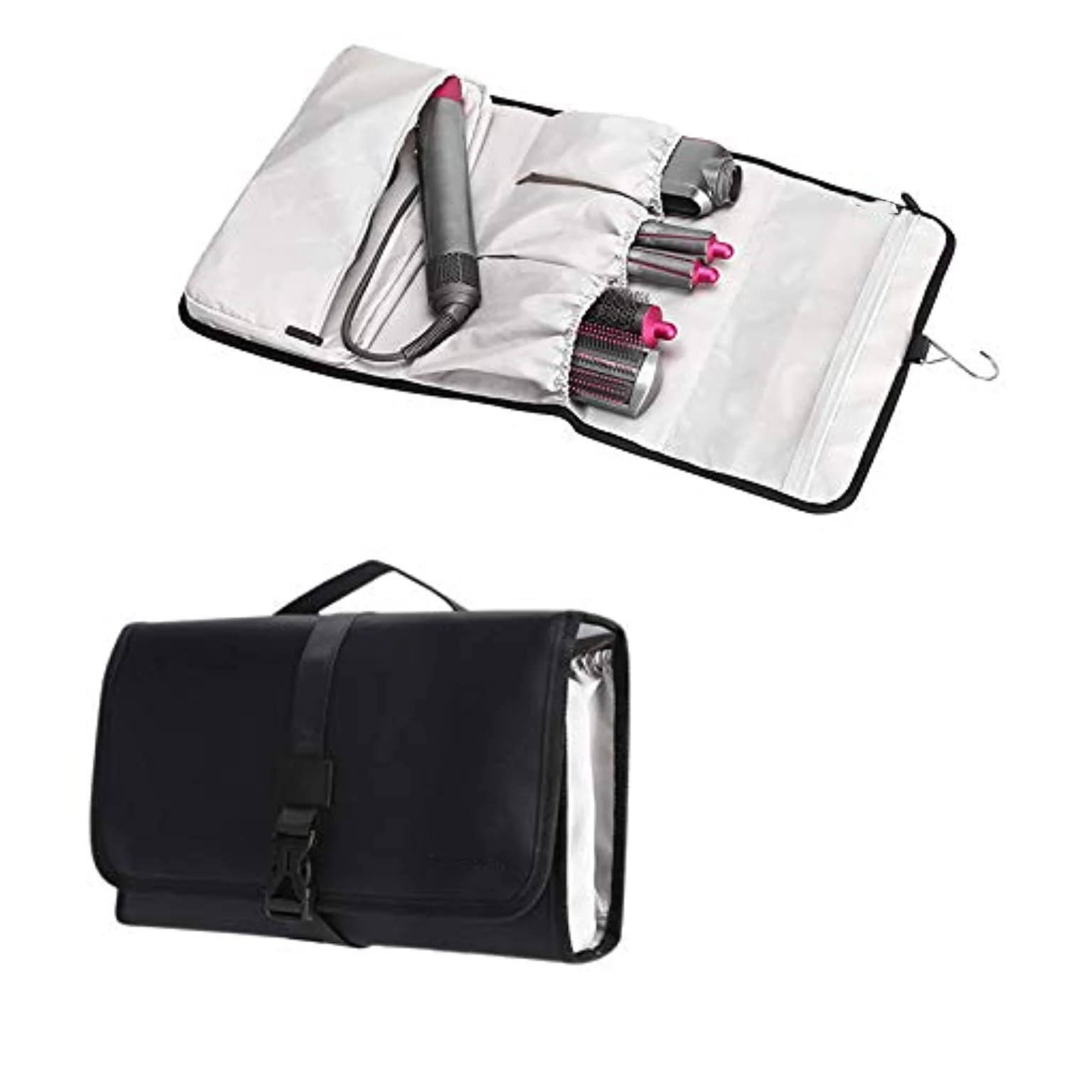 Vintage Style Compact  Kit Hook Design Convenient  Nylon Folding Travel Makeup Organizer