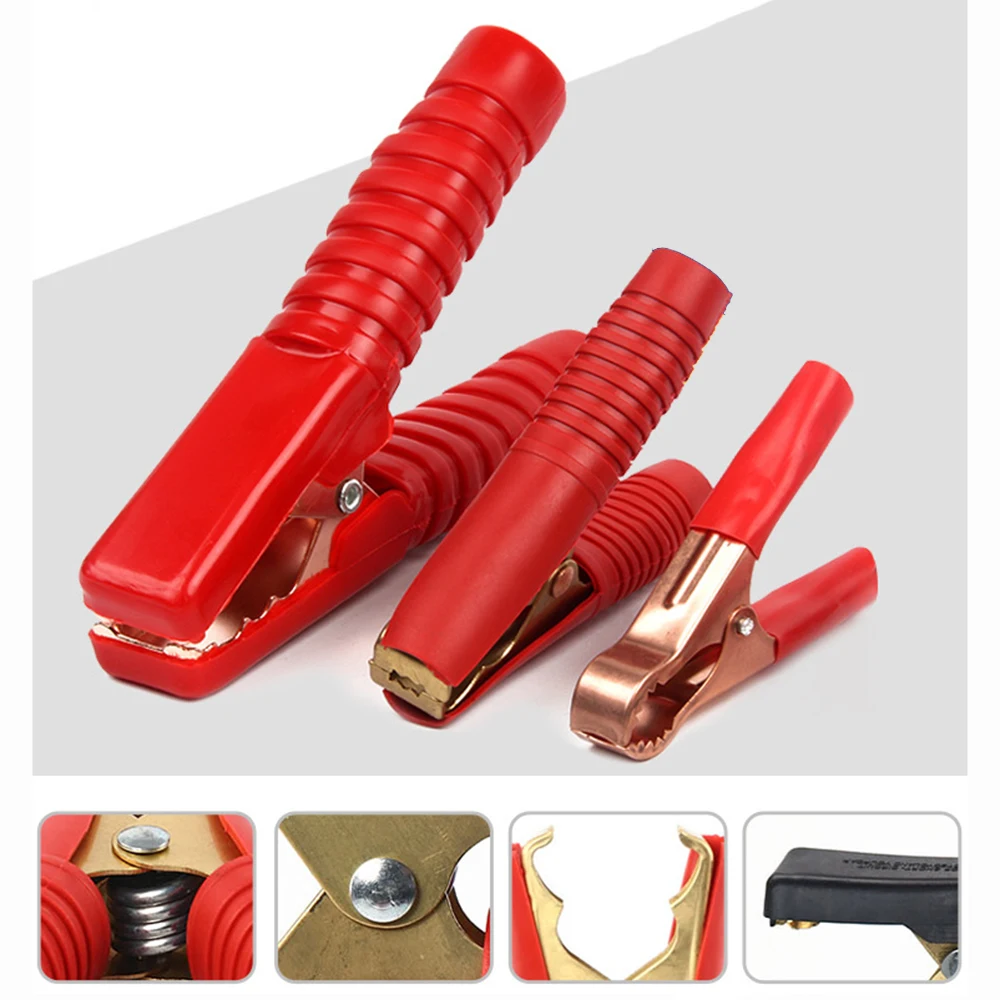 8PCS(4 Pairs) Alligator Clips Pinces Crocodile Clip Car Caravan Van Battery Test Clip Connector Plug Power Alligator Clip Clamps