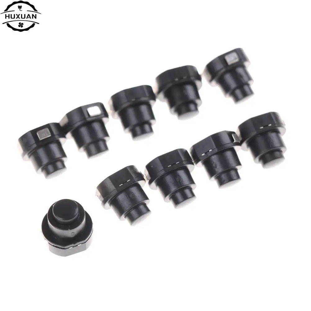 10pcs/lot Flashlight Torch Part Round Push Button Switch Black DC 30V 1A 10mm x 10mm (D*H)