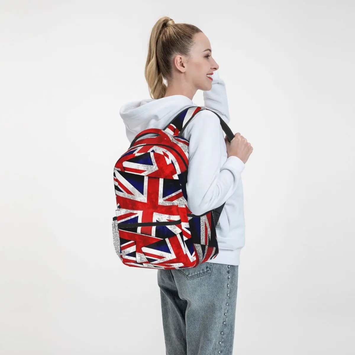 Union Jack British England UK Flag Backpacks Casual Print Student School Bag Women Man\'s Travel Bags Laptop Daypack