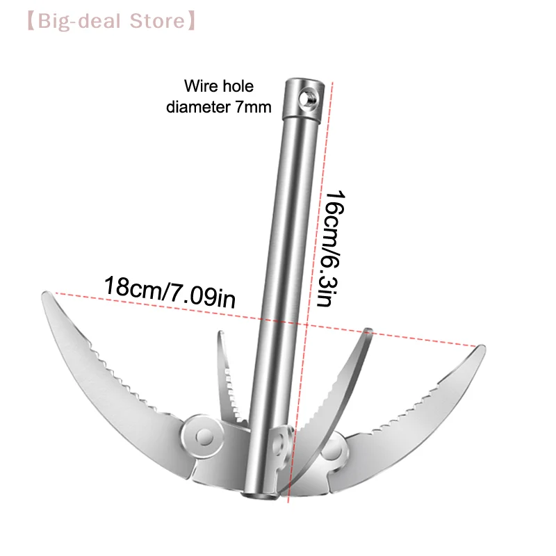 

【M】1 шт. четырехугольной рыболовной газонокосилки, инструмент для удаления сорняков, крючок для дикой рыбалки, якорный крючок и улавливатель травы