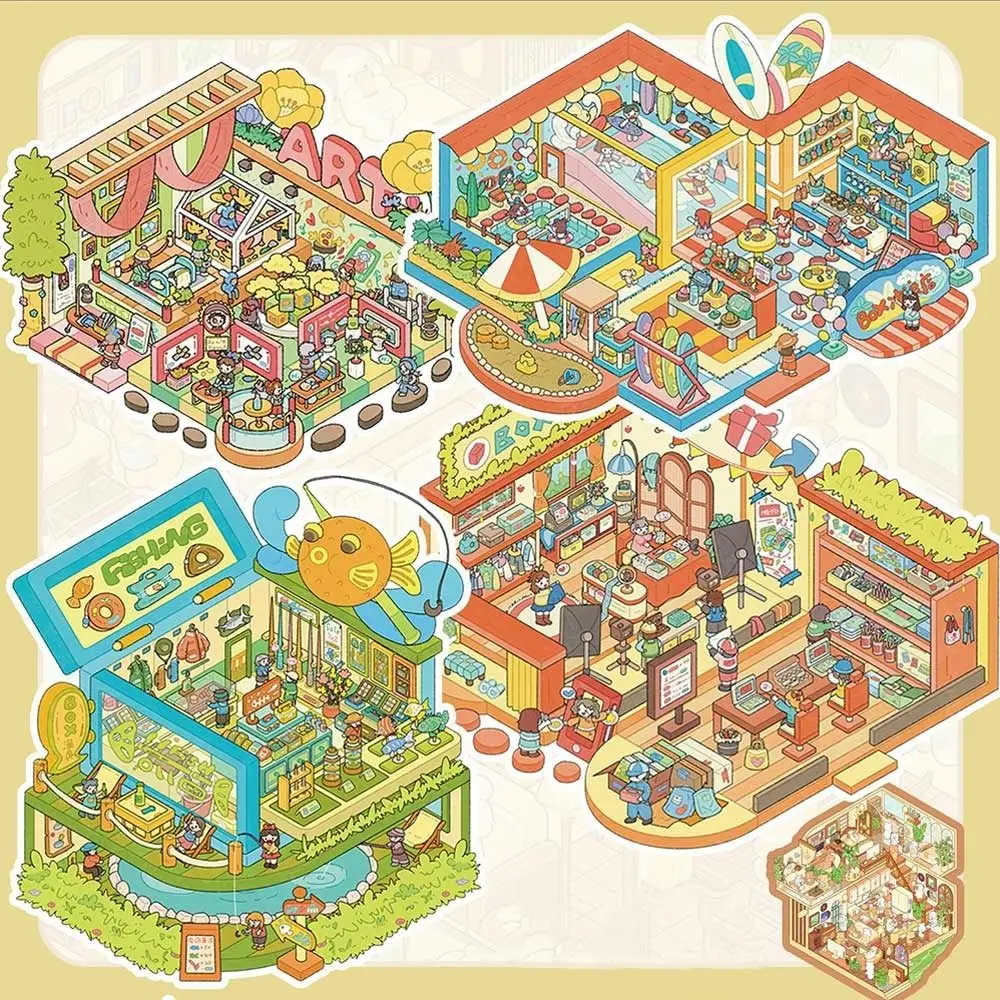 

Square Box Workshop Откидная обложка 3,0, миниатюрная коллекция наклеек, наклейки для домашних животных, бумажные наклейки для ландшафтного дизайна, книга