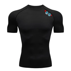 Graphic Compression Shirt for Men Athletic Quick Dry Stretchy Tshirt Tees Tops Gym Workout Running Undershirts Baselayers