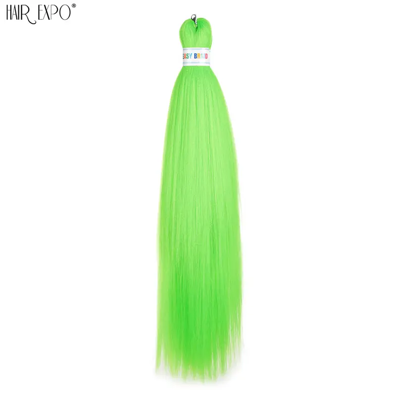 26Inch Easy Braids Hair Synthetic Colourful Pre Stretched Braiding Hair Extensions Jumbo Braids Ombre Yaki Long Straight Hair - Image 13