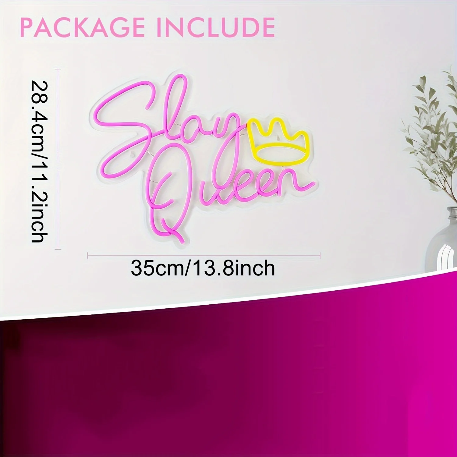 قتل الملكة Led ضوء النيون تسجيل القلب تاج غرفة نوم الفتيات لعبة غرفة بارد جدار تسجيل ديكور في سن المراهقة الاطفال حفلة عيد ميلاد ديكور