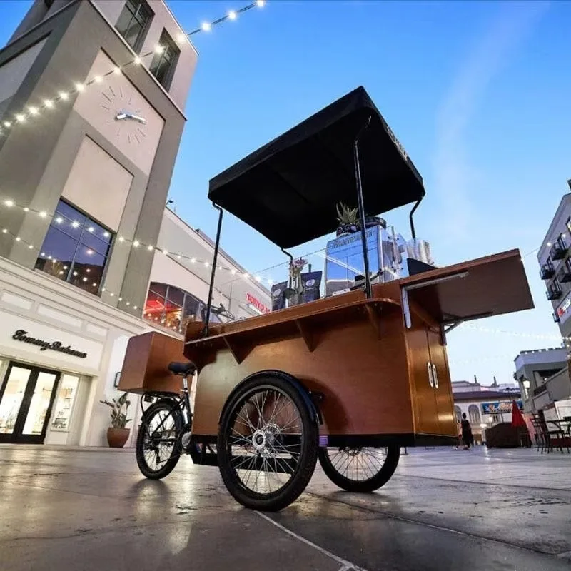 Designed Outdoor Breakfast Stall Steel Night Market Snack Dining Car Stall Cart for Hotels