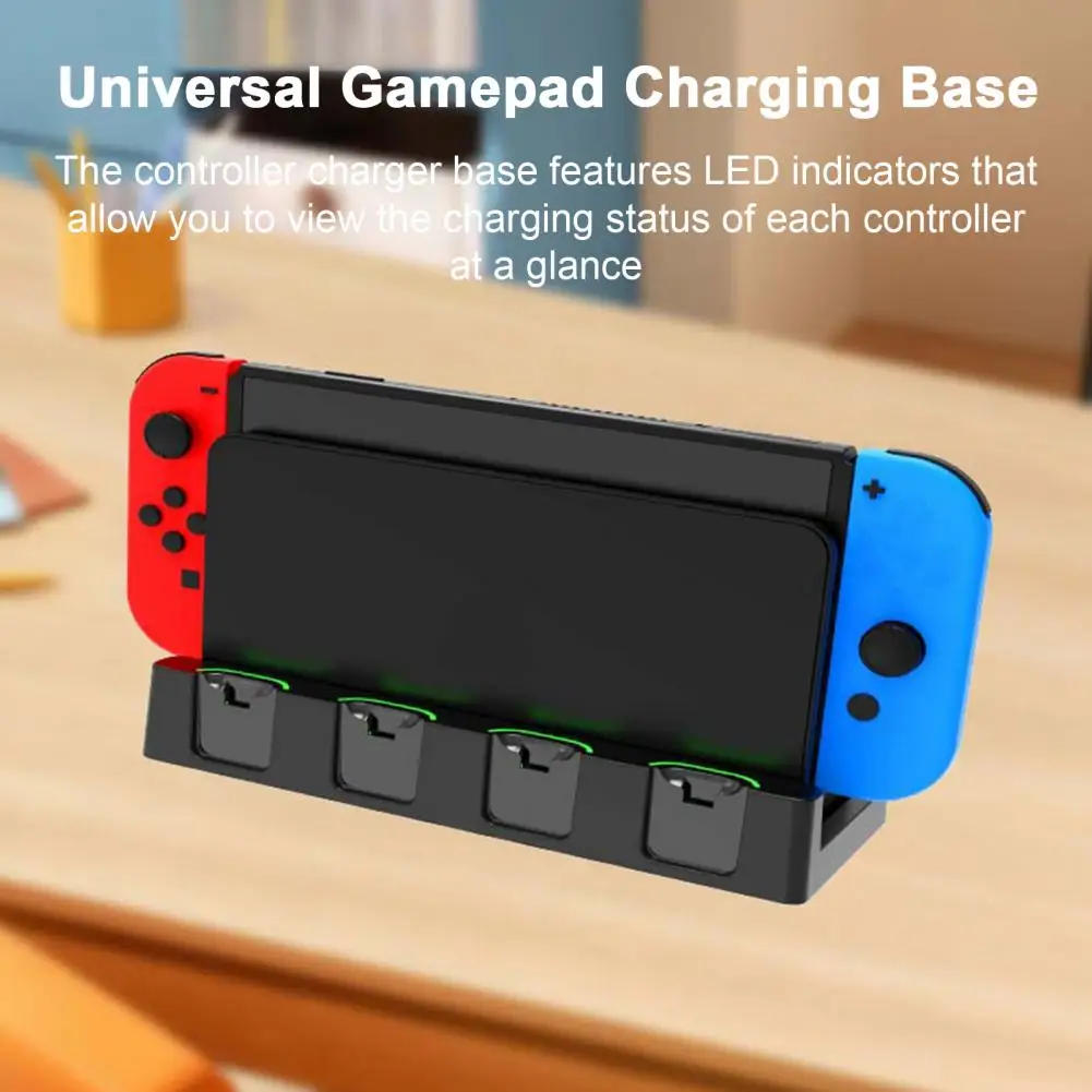 Base de chargeur de contrôleur, support de chargeur efficace avec indicateur Led, conception antidérapante pour Console de jeu Switch pour les jeux